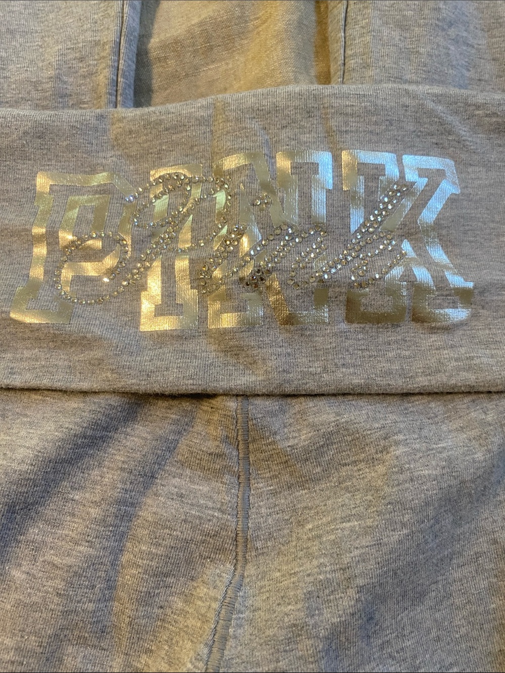 VS Pink fold over waste flare leggings